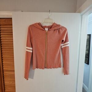 Juniors Rue 21 Zip-Up Cropped Hooded Jacket Size Small